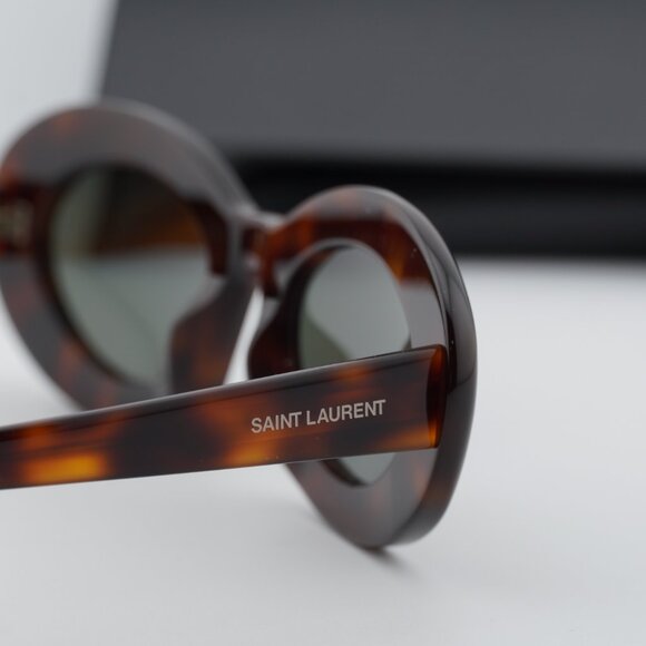 Saint Laurent SL 594 009 Oval Sunglasses - Havana/Grey main image 9
